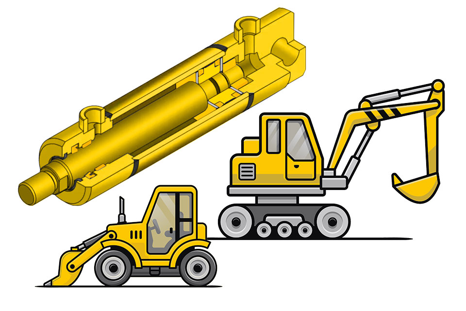 اجزای کلی سیلندر هیدرولیک